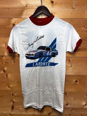 Rare Vintage 1984 Terry Labonte #44 NASCAR Ringer T-Shirt Single Stitch small